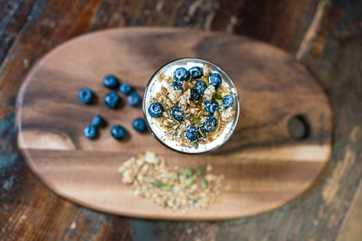 delicious yogurt parfait with berries