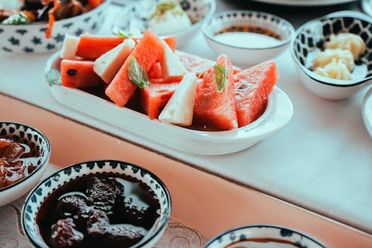 fresh watermelon salad