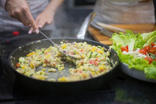 a colorful meal prep with various nutritious foods