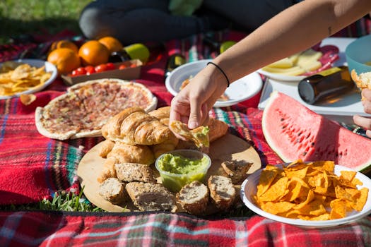 a delicious spread of healthy snacks on a desk