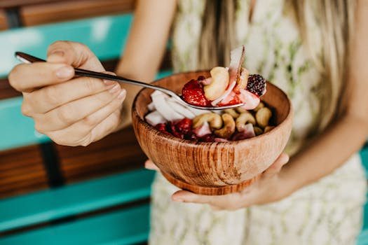 Colorful ingredients for smoothie bowls