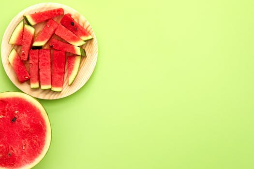 Juicy watermelon slices