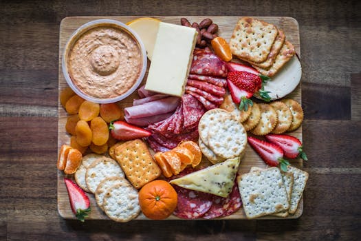 fruit and cheese platter