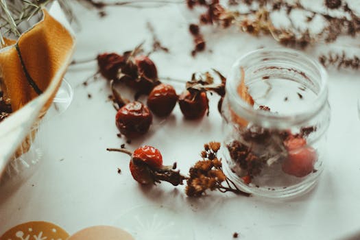 colorful jar of nut and dried fruit mix