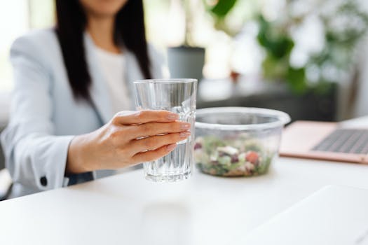 healthy snacks on a corporate desk