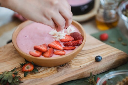 vegan smoothie with fruits