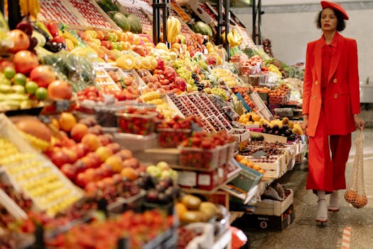 colorful display of dried fruits