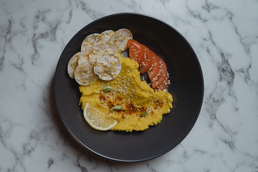 savory yogurt dip with vegetables