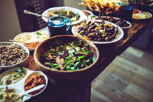 variety of healthy savory snacks