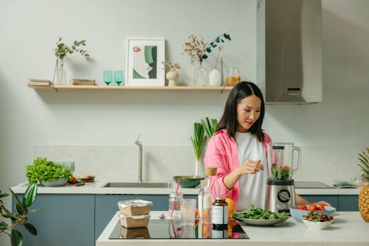 healthy snack prep in the kitchen