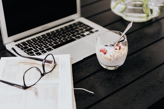 snack station at a desk