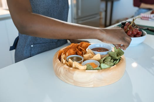 colorful fruit and cheese platter