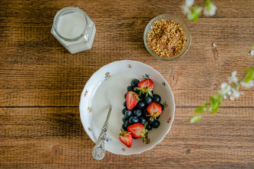 healthy snack pack with yogurt and fruits